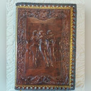 Fiorentina Leather Journal, Three Graces, handmade in Florence, Italy. New.